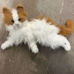 Furreal lulu ginger cat White and Brown Cat Plush